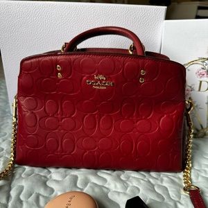Coach Mini Lillie Carryall In Signature Leather